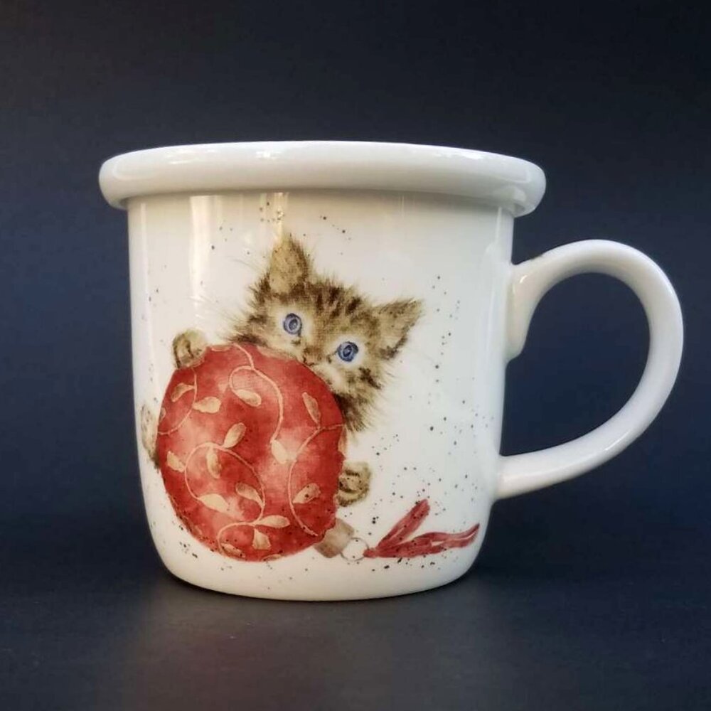Wrendale 'Purrfect Christmas' Kitten Fine Bone China Christmas Mug